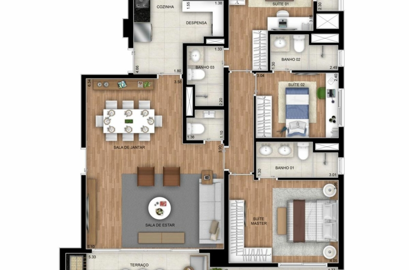 127 m²